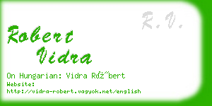 robert vidra business card